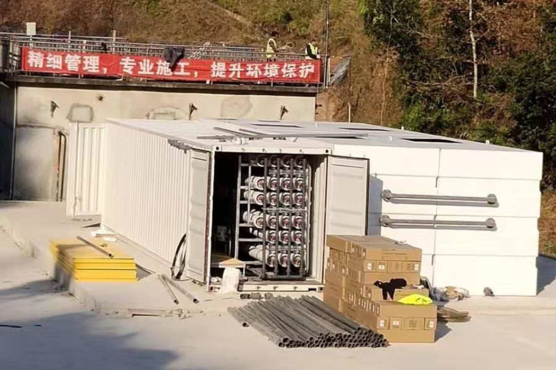 垃圾滲濾液提標(biāo)改造施工中